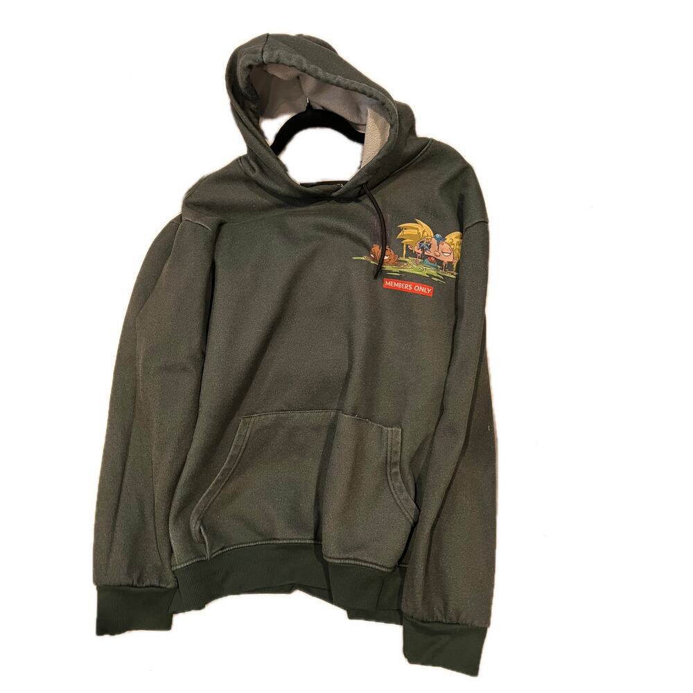 Members Only + Nickeodeon Vintage Hoodie Mens Large